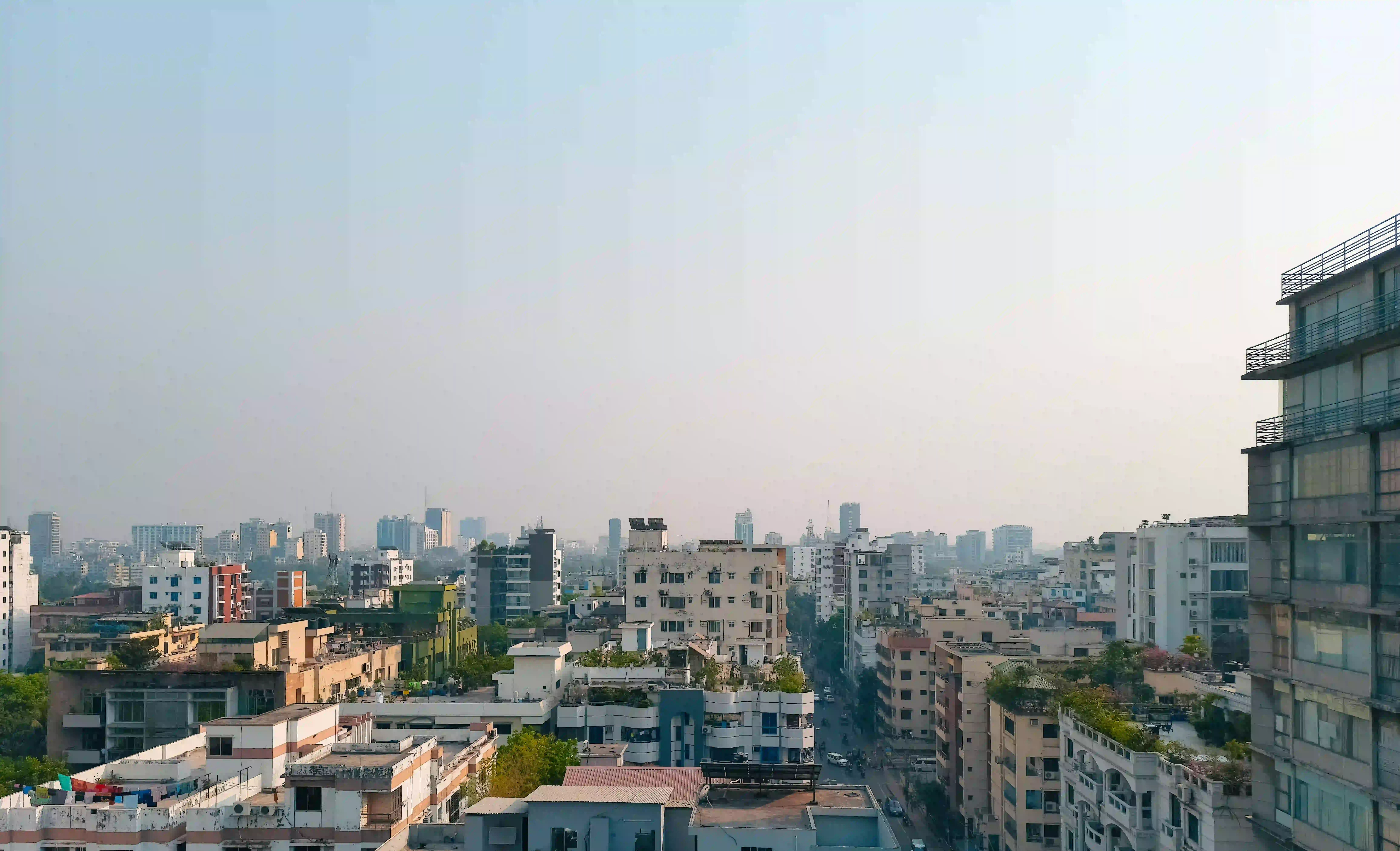 Skyline of Dhaka, Bangladesh, a destination that requires aircraft disinsection