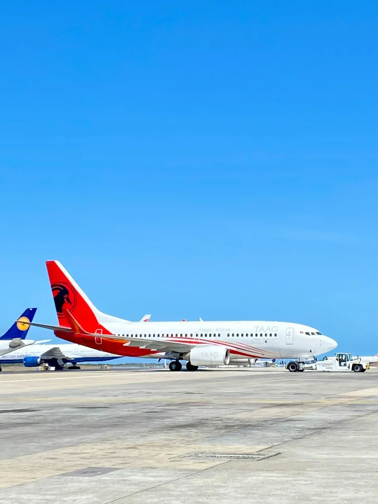 Airliner on the ramp at Grantley Adams International Airport, Barbados