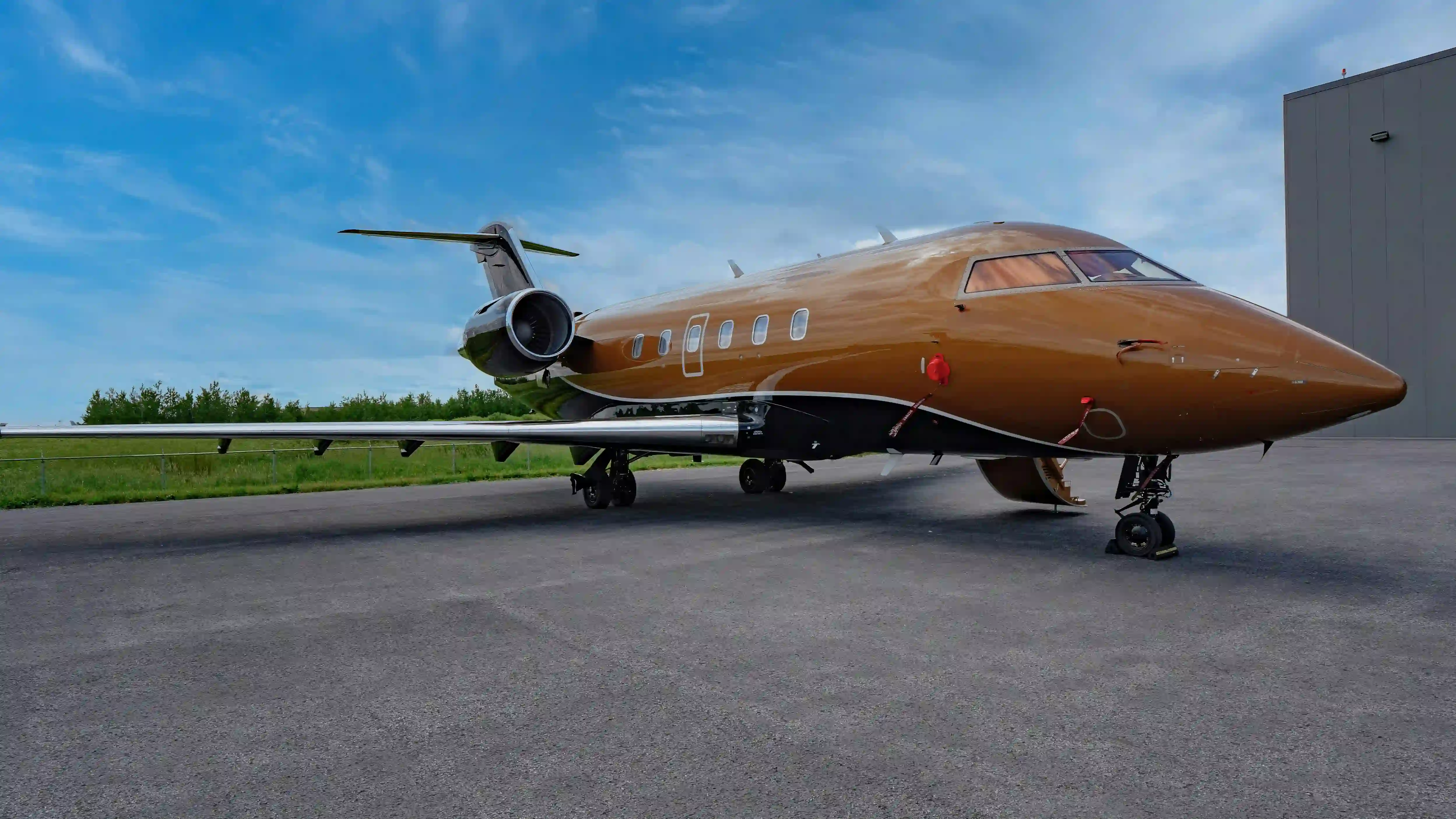 Business jet on the ramp before pre-embarkation disinsection for a US departure to Australia