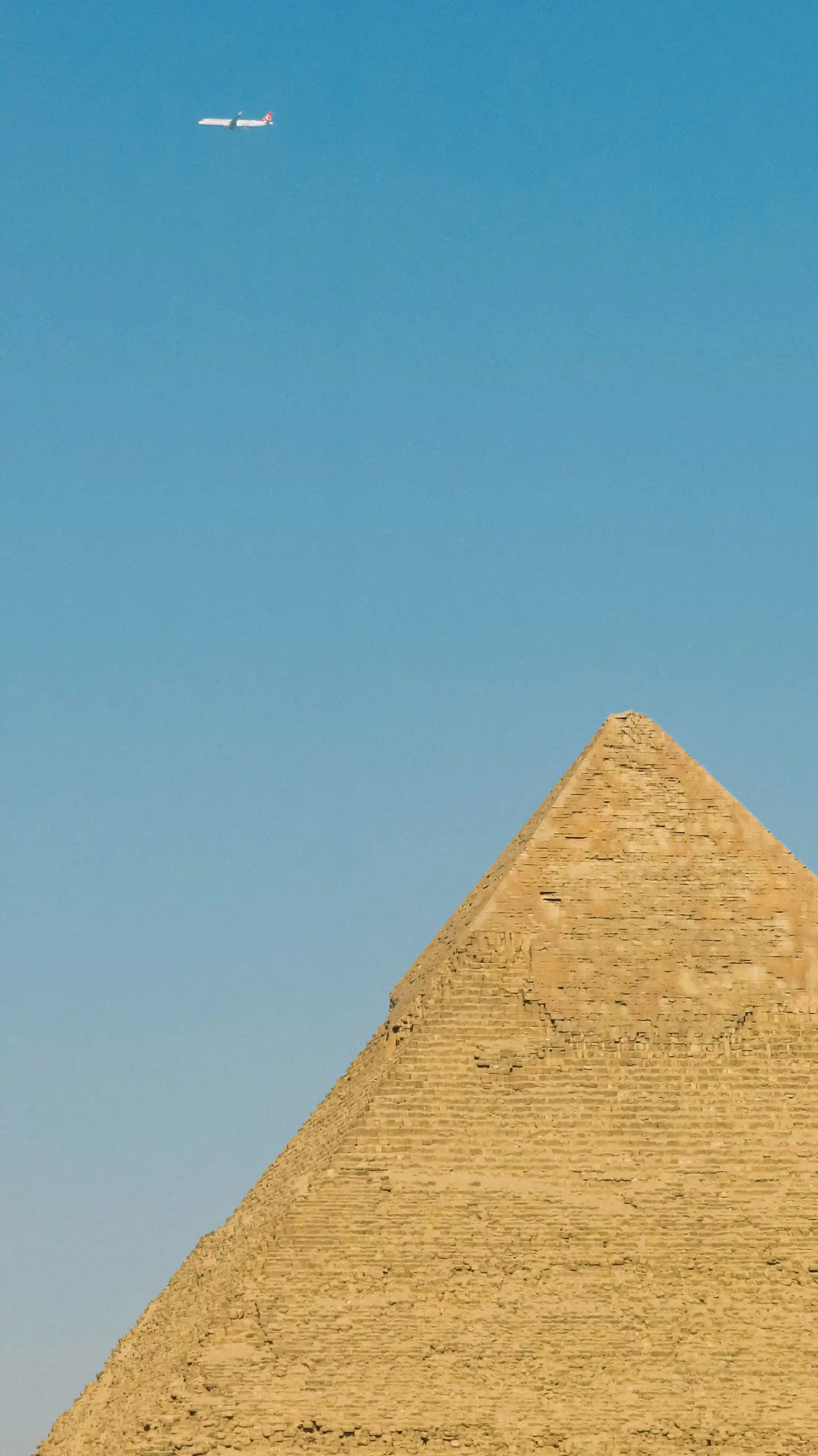 Pyramid at Giza, Egypt, under a clear sky